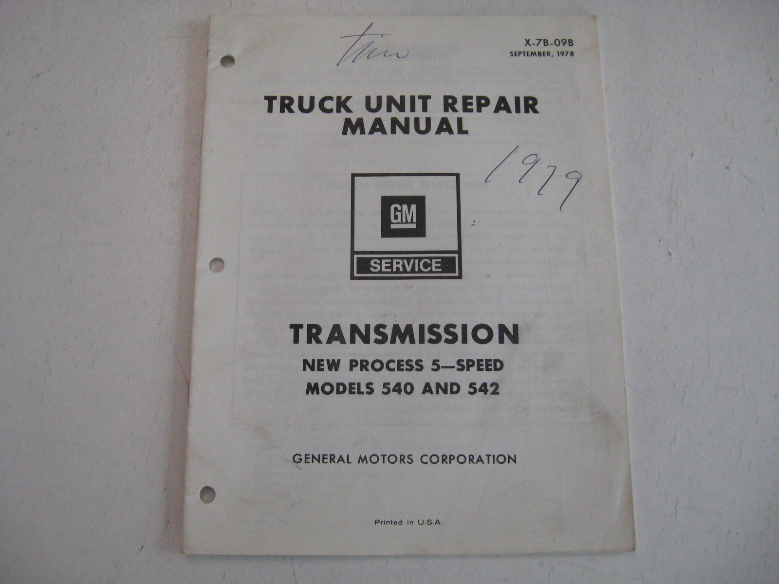 www.hortlund.se - 1979 Chevrolet Truck Unit Repair Manual Transmission