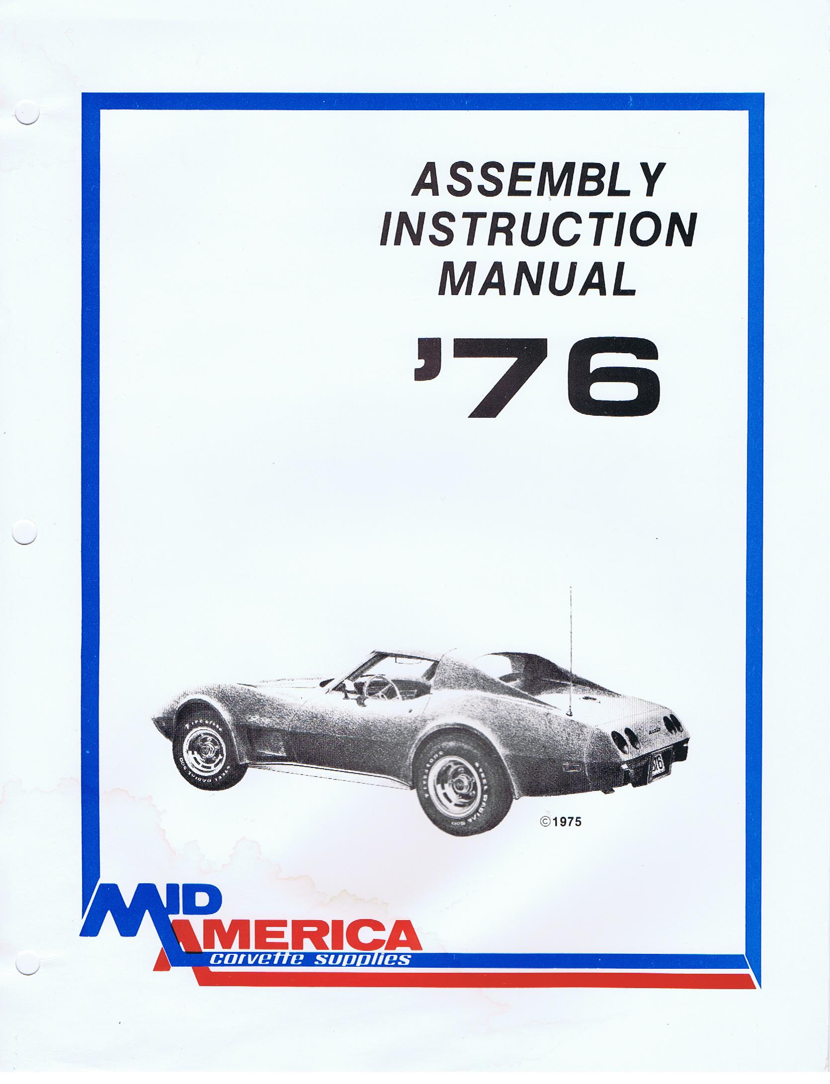 www.hortlund.se - 1976 Chevrolet Corvette Assembly Instruction Manual