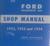 1952-1954 Ford car Shop Manual