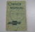 1952 Chevrolet Car Owners Manual