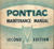 1958 Pontiac Pathfinder Strato-Chief Laurentian and Safari Maintenance Manual