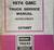 1974 GMC Sprint Service Manual supplement